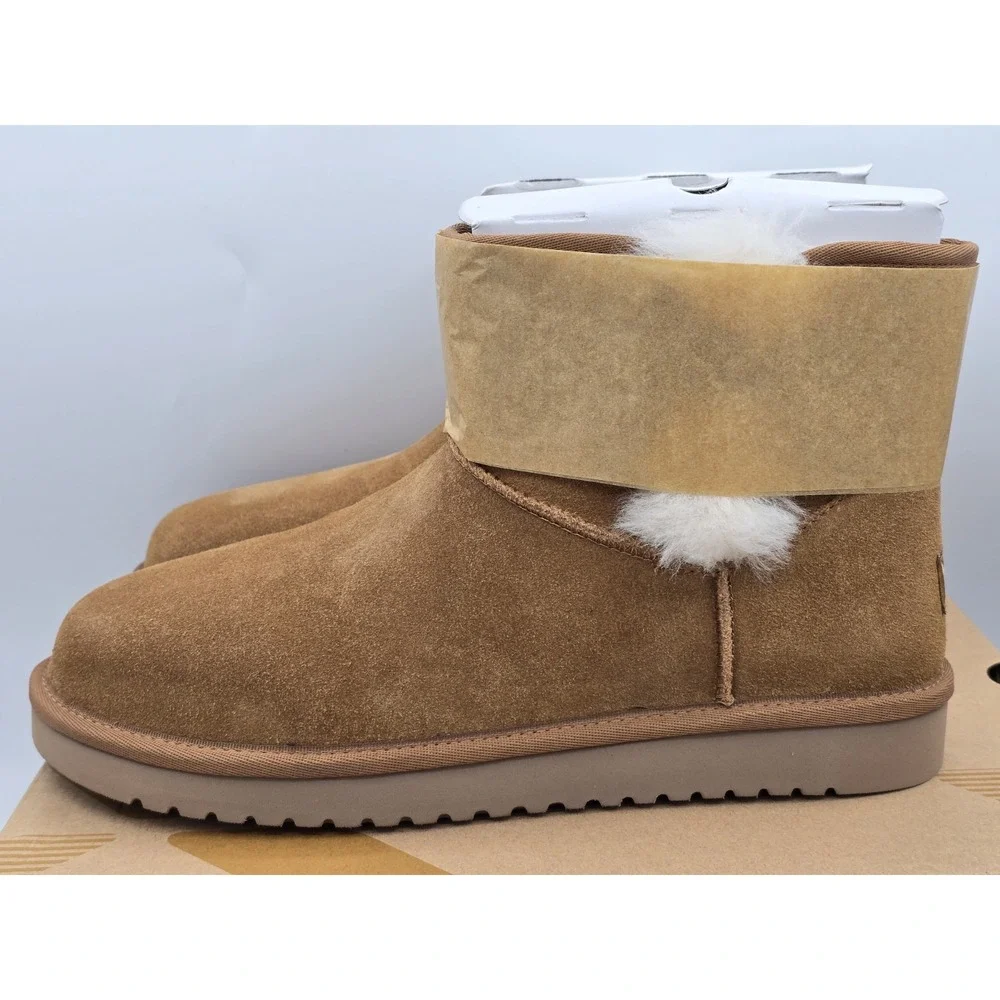 Koolaburra by UGG Women's Victoria Mini Fashion Boot Size 10 - Chesnut‎ NEW